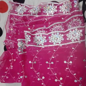 Pink Embroidered Dupatta