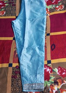 Zari Work Kurta Pant Set For Girls