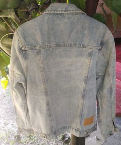 Faded Design Light Blue Denim Jacket