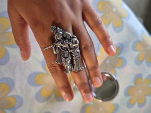 Radha Krishna Idol Ring For Women