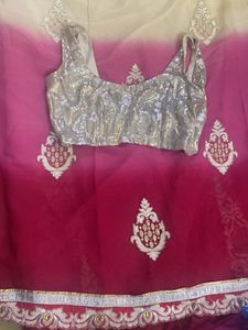 Elegant Pink Ombre Saree