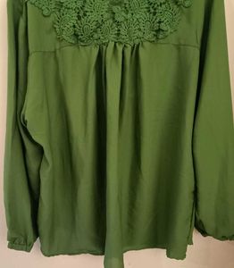 Long Sleeved Lace Patchwork Top