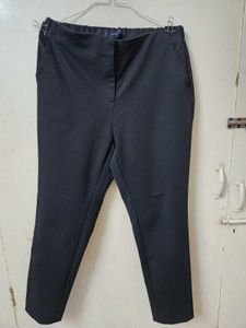 Westside Black Elastic Waist Formal Trousers