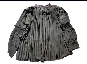 Olive Green Embroidered Stylish Top  10 year Girl
