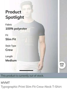MVMT Typographic Print Slim Fit Crew Neck Tshirt