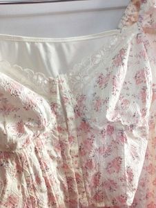 Floral Corset Blouse with Lace &amp; Puff Sleeves