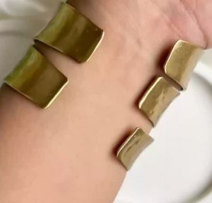 Savana Gold Pleated Hand Cuff