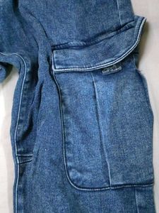 Denim Cargo Joggers