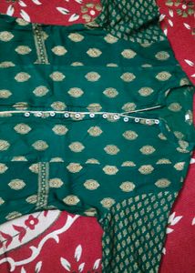 New Elegant Green &amp; Gold Kurta