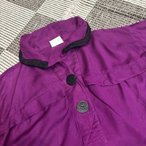 Purple Buttoned Top