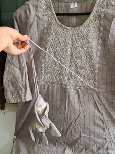 Embroidered Light  Tunic Dress