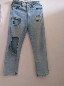 Ripped Light Wash Jeans