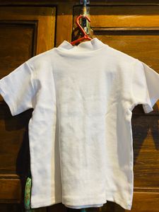 White Turtle Neck Crop Top