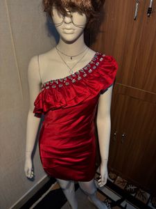 Red One-Shoulder Dress