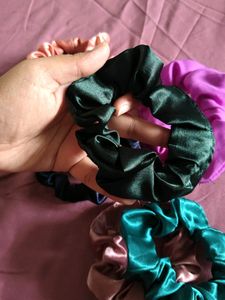 6 Scrunchies Multicolour Multicolor