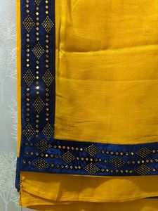 Mustard Stones Saree