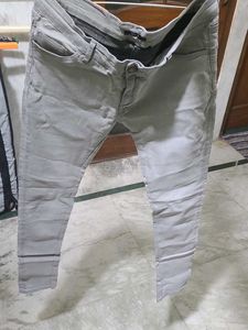 Grey Denim Pants