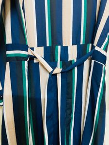 Multicolour Striped Long Maxi Dress For Women
