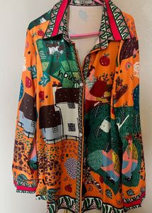 Vintage Print Button Down