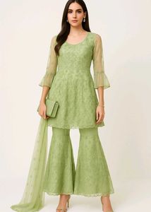 Sharara Full Work Embrodered And Beads Both Sides