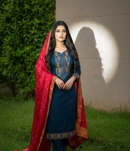 Beautiful Suit With Banarasi Dupatta