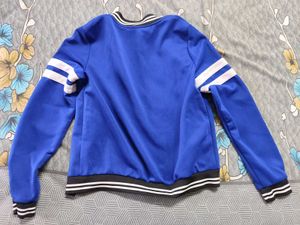 Shein Blue Bomber Jacket