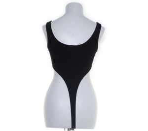 Black Sleeveless Bodysuit