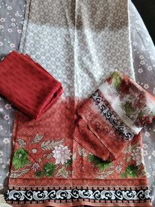 Kalamkari Unstitched Suit