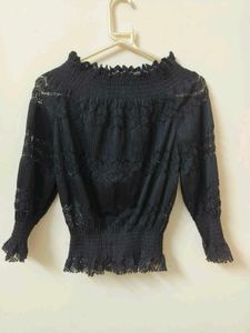 Black Off Shoulder Top