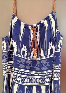 Blue and White dress - M/L size
