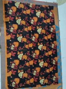 Beautiful Black Floral Dress Material