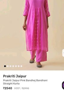 Prakriti Jaipur😍 bandhej Kurta