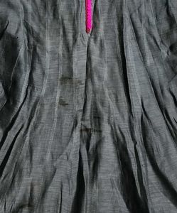 Grey Long Sleeves Anarkali Dress