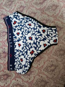 V Star Floral Print Panty