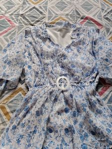 Floral Print Peplum Top