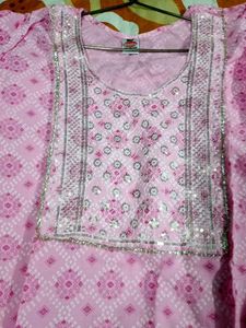 Beautiful Baby Pink straight Kurta Set
