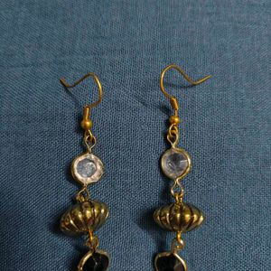 Crystal Golden Long Dangler