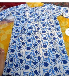 Blue Floral Print Top