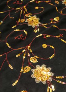 styled black saree with blouse party&#39; wear