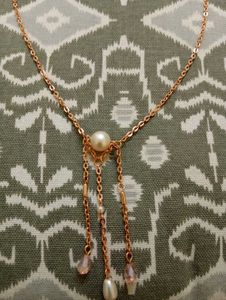 Pearl & Rose Gold Necklace, Never used
