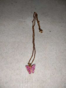 Pink Butterfly Necklace