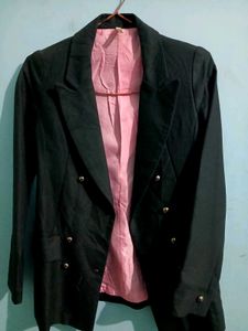 Classic Black Double-Breasted Blazer
