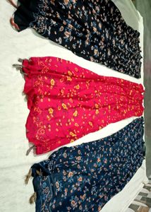Floral Print Dupatta Set of 3 Combo