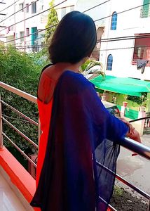 Elegant pinkish &amp;blue patiyala traditional dress