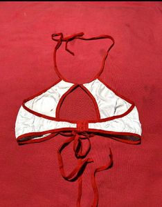 Nurse Theme Tie-Up Bikini Top (Size S)