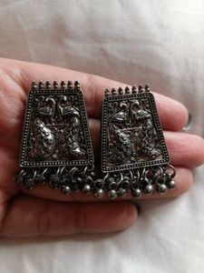 Oxidized Silver Earrings