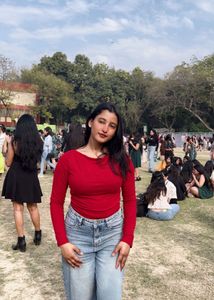 Red Long Sleeve Top