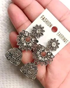 Combo Of 4pair New Latest Design Silver Colour