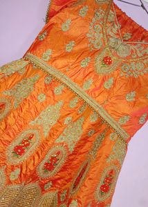 Orange Lehenga Choli With Dupatta