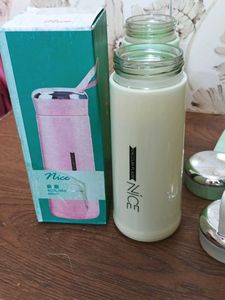 2 New GLASS Water Bottle